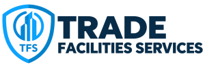 Trade Facilities Services — TFS shield logo