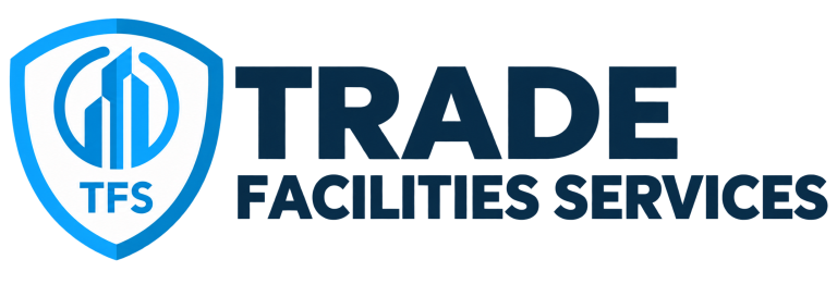 Trade Facilities Services — TFS shield logo